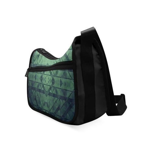 Sci-Fi Green Monster  Geometric design Crossbody Bags (Model 1616)