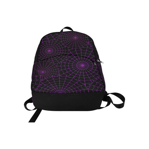 Halloween Spiderwebs - Purple Fabric Backpack for Adult (Model 1659)