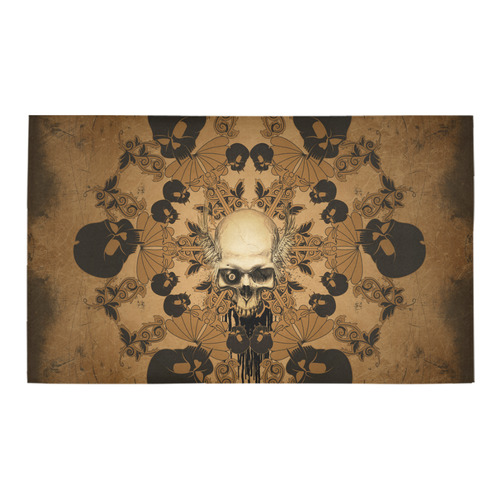 Skull with skull mandala on the background Azalea Doormat 30" x 18" (Sponge Material)