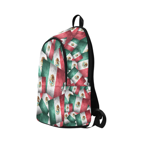 Grunge-Style Mexican Flag of Mexico Fabric Backpack for Adult (Model 1659)