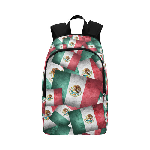 Grunge-Style Mexican Flag of Mexico Fabric Backpack for Adult (Model 1659)