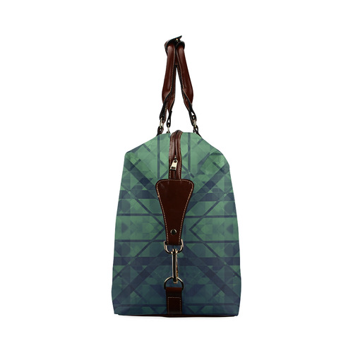 Sci-Fi Green Monster  Geometric design Classic Travel Bag (Model 1643)