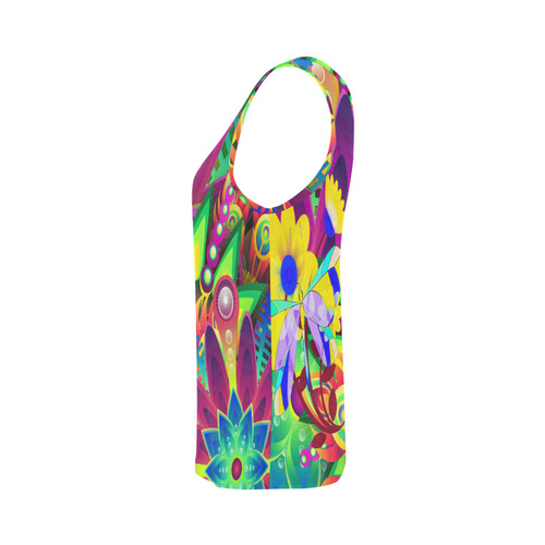 Abstract Pop Neon Fantasy All Over Print Tank Top for Women (Model T43)