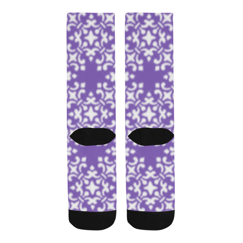 Purple Damask Trouser Socks