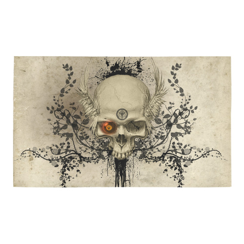 Amazing skull with wings,red eye Azalea Doormat 30" x 18" (Sponge Material)