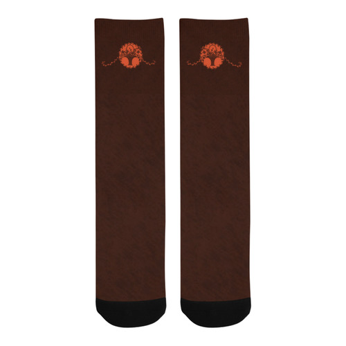 Flame Floral Chalkboard Trouser Socks