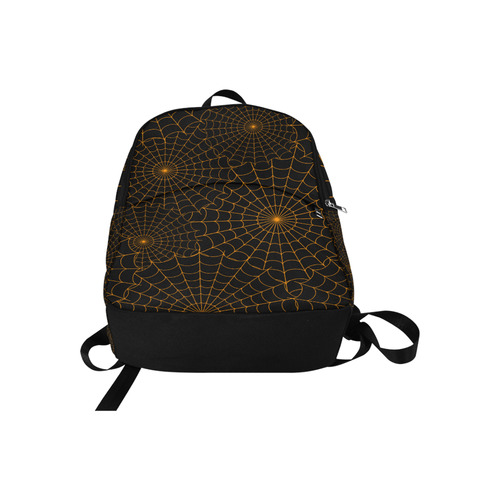 Halloween Spiderwebs - Orange Fabric Backpack for Adult (Model 1659)