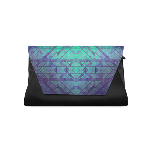 Sci-Fi Dream Blue Geometric design Clutch Bag (Model 1630)