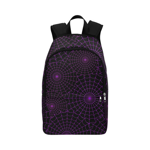 Halloween Spiderwebs - Purple Fabric Backpack for Adult (Model 1659)