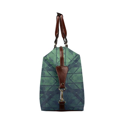 Sci-Fi Green Monster  Geometric design Classic Travel Bag (Model 1643)