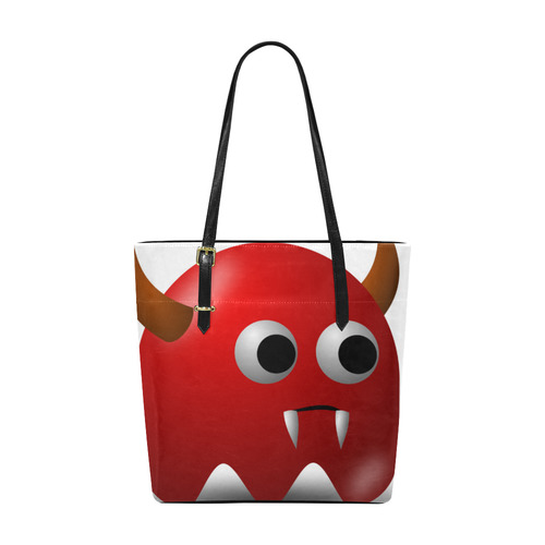 Cute Red Devil Cartoon Euramerican Tote Bag/Small (Model 1655)