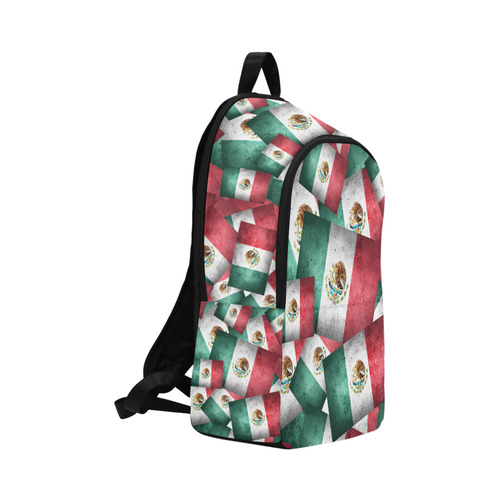 Grunge-Style Mexican Flag of Mexico Fabric Backpack for Adult (Model 1659)