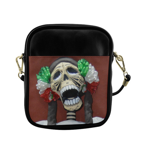 Day of the Dead La Catrina Calavera Sling Bag (Model 1627)