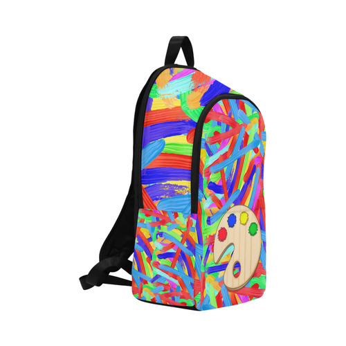 Colorful Finger Painting  with Artists Palette Fabric Backpack for Adult (Model 1659)