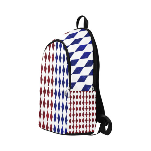 Sparkle Blue And Red Harlequin Pattern Fabric Backpack for Adult (Model 1659)