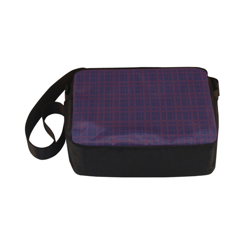 Purple Plaid Rock Style Classic Cross-body Nylon Bags (Model 1632)