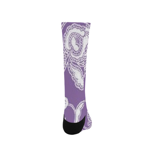 Lilac Floral Trouser Socks