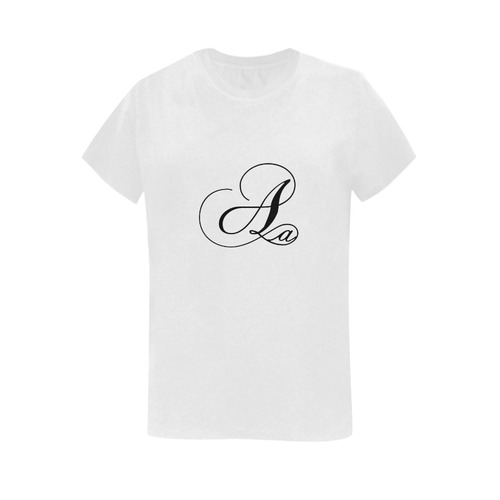 Alphabet A - Jera Nour Women's T-Shirt in USA Size (Two Sides Printing)