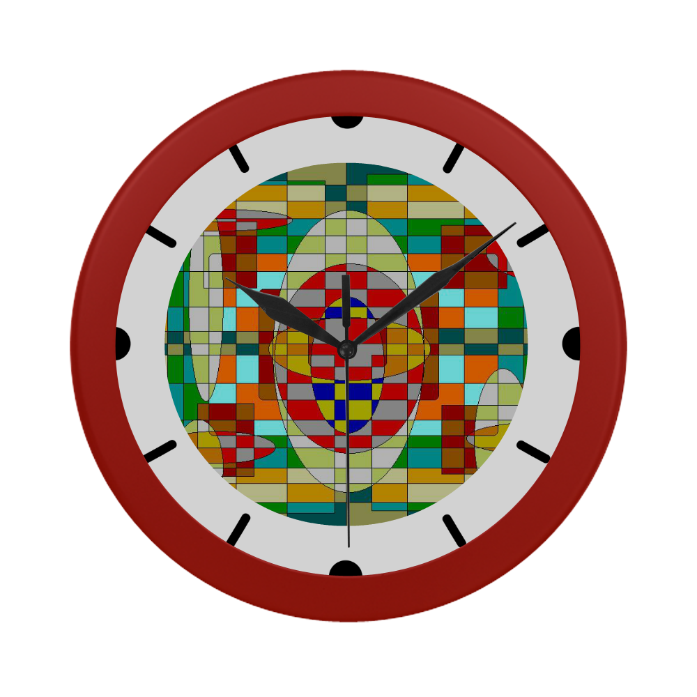 CHECK Circular Plastic Wall clock ID D1568324