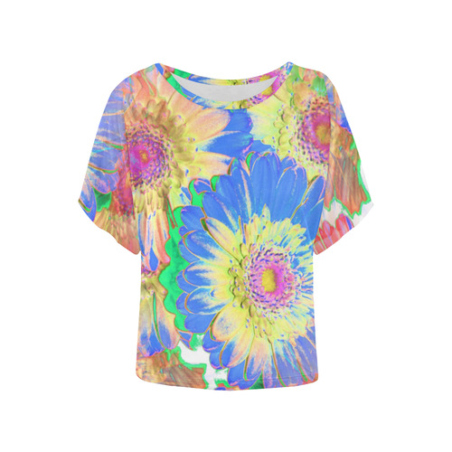 Magic Garden Women's Batwing-Sleeved Blouse T shirt (Model T44)