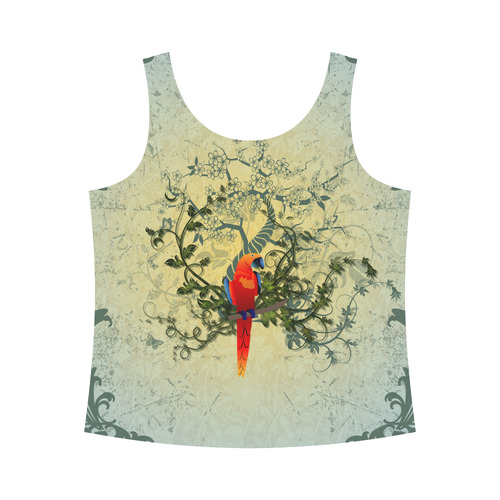 Cute parrot All Over Print Tank Top for Women (Model T43)