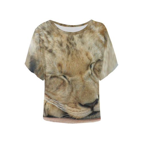 Lion20160901_by_JAMColors Women's Batwing-Sleeved Blouse T shirt (Model T44)
