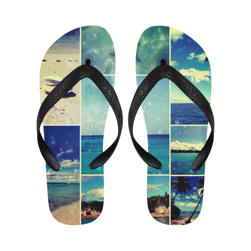 Starry Starry Caribbean Night Flip Flops for Men/Women (Model 040)