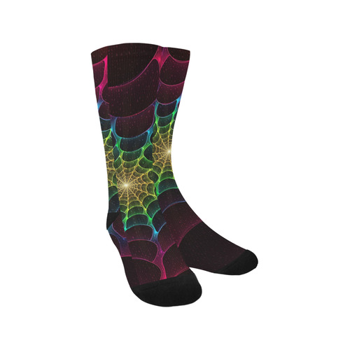 Rainbow Spiderweb Socks Trouser Socks
