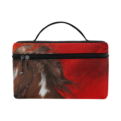 Wild horse on red background Lunch Bag/Large (Model 1658)