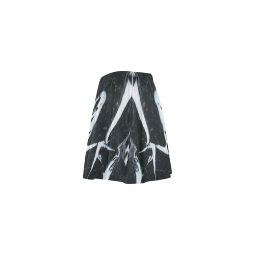 Black and white marble stone texture Mini Skating Skirt (Model D36)