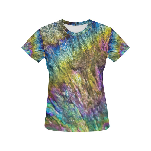 Colorful stone texture All Over Print T-Shirt for Women (USA Size) (Model T40)