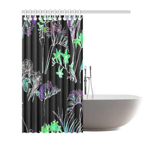 Flowers and Birds C by JamColors Shower Curtain 66"x72"