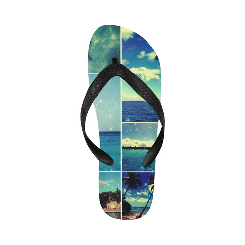 Starry Starry Caribbean Night Flip Flops for Men/Women (Model 040)