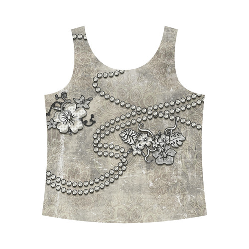 Decorative design, damask All Over Print Tank Top for Women (Model T43)