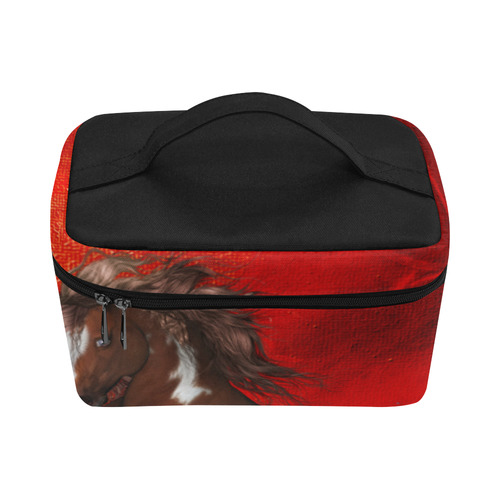 Wild horse on red background Lunch Bag/Large (Model 1658)