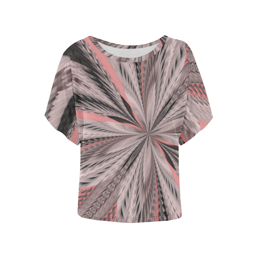 Neon Floral Bears Women's Batwing-Sleeved Blouse T shirt main image 1