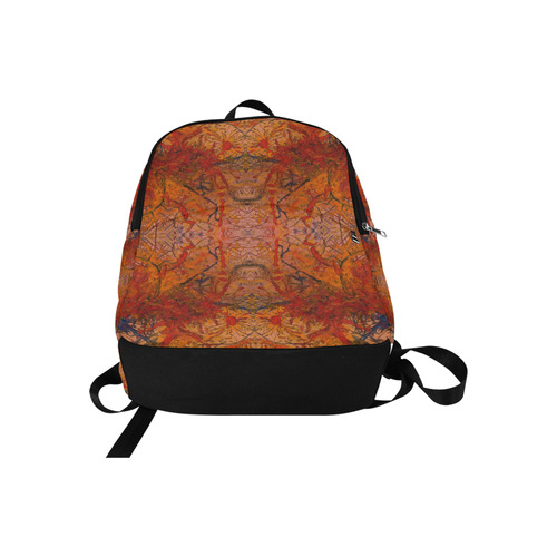 Aflame with Flower Art Fabric Backpack for Adult (Model 1659)