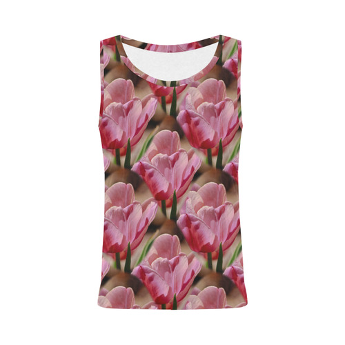 Tulip20170436_by_JAMColors All Over Print Tank Top for Women (Model T43)