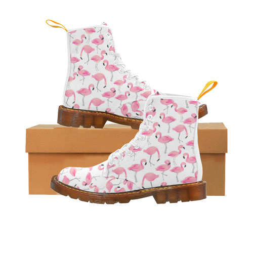Pink Flamingos Martin Boots For Women Model 1203H