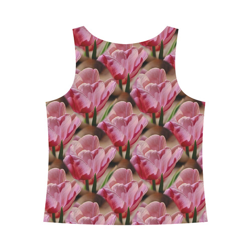Tulip20170436_by_JAMColors All Over Print Tank Top for Women (Model T43)