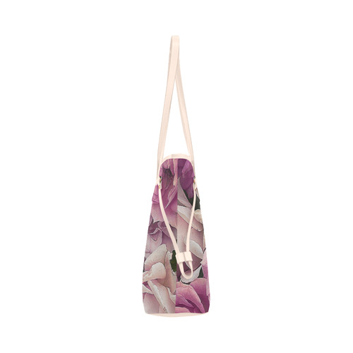 great garden roses pink Clover Canvas Tote Bag (Model 1661)