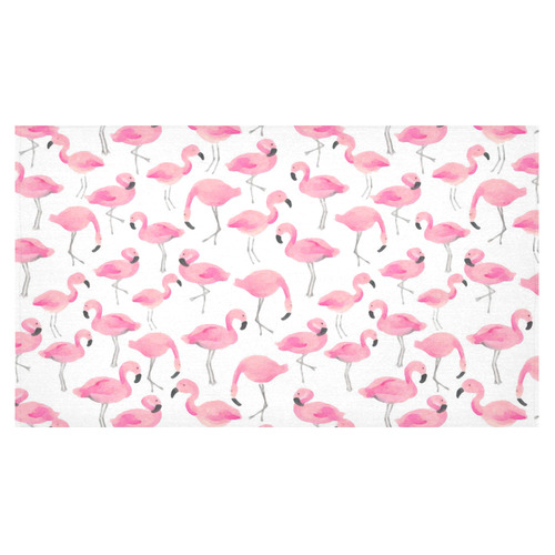 Pink Flamingos Cotton Linen Tablecloth 60"x 104"