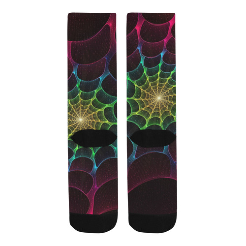 Rainbow Spiderweb Socks Trouser Socks