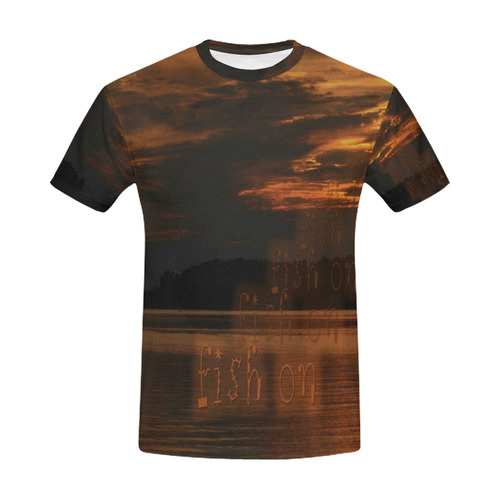 GONE FISHIN All Over Print T-Shirt for Men (USA Size) (Model T40)