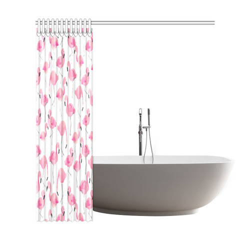 Pink Flamingos Shower Curtain 69"x72"
