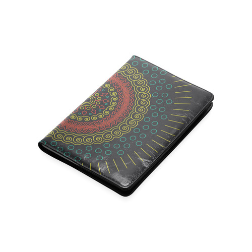 yellow with red mandala circular Custom NoteBook A5