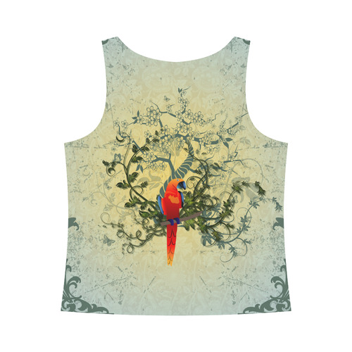 Cute parrot All Over Print Tank Top for Women (Model T43)