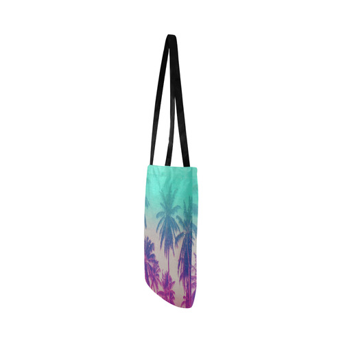 Palm Trees Green Pink Tropical Reusable Shopping Bag Model 1660 (Two sides)