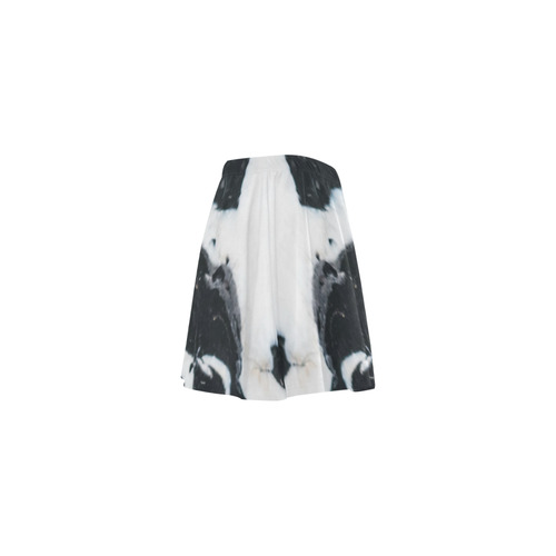 Black and white marble stone texture Mini Skating Skirt (Model D36)