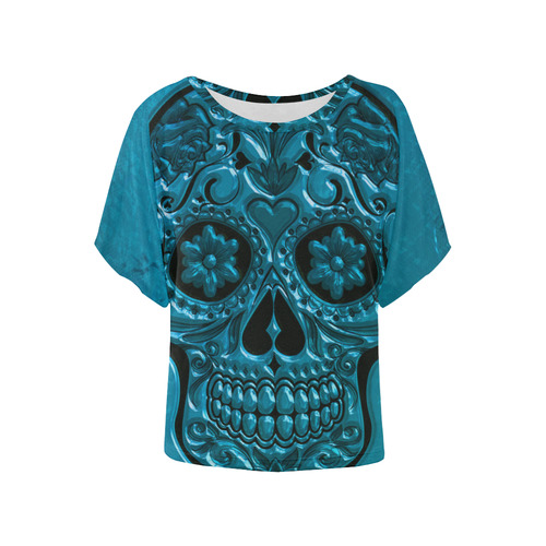 Skull20170478_by_JAMColors Women's Batwing-Sleeved Blouse T shirt (Model T44)